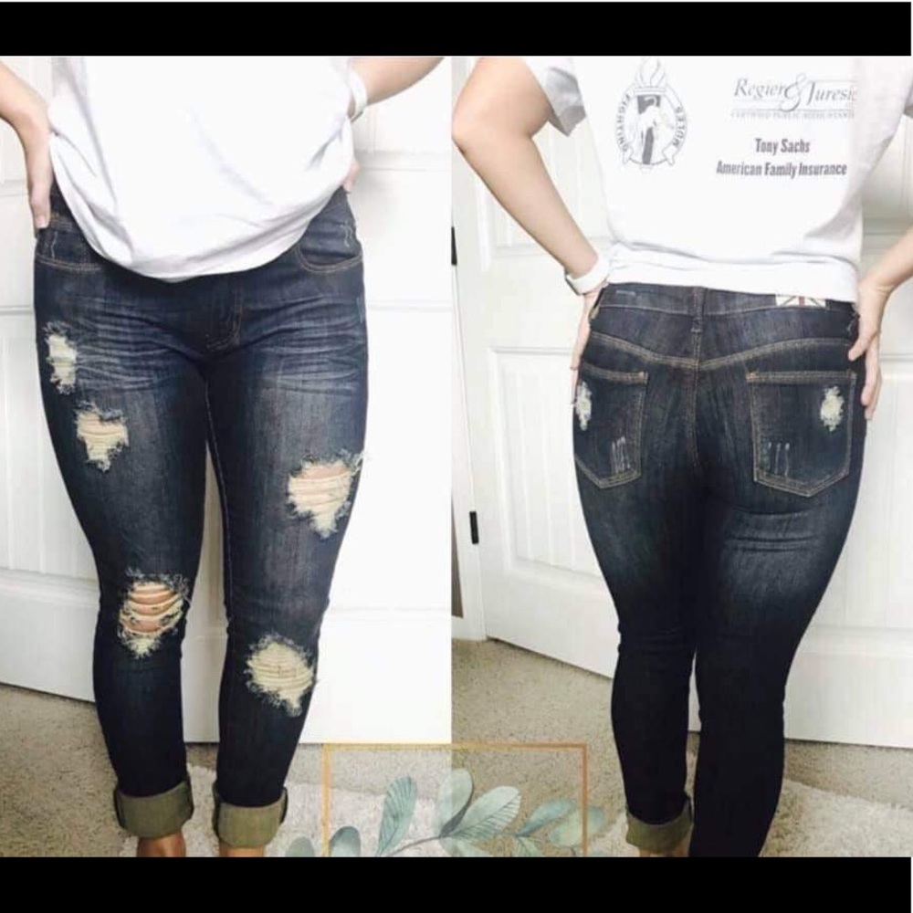 Machine Brand Distressed Skinnies